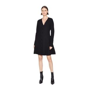 Club Monaco Boiled Wool Flared Cardigan Dress